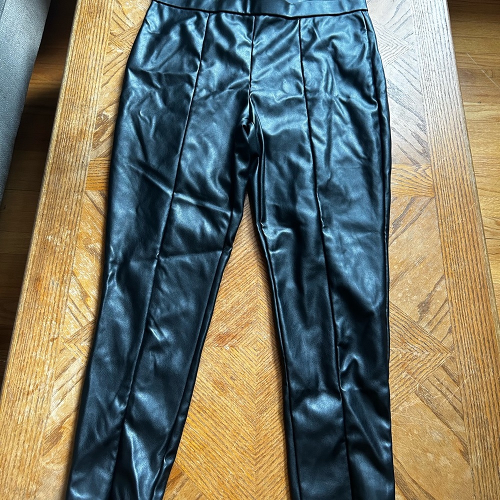Pleather skinny pants